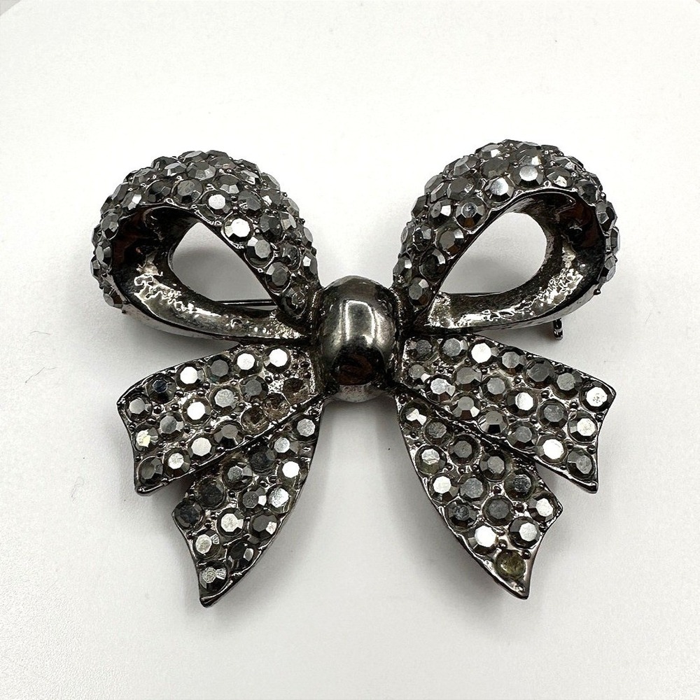 Vintage 90s Bow Brooch Pin Boho Retro Multicolor Fashion Jewelry 1.5"
